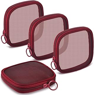 Trousse de maquillage transparente à fermeture éclair, 4 pièces, petite trousse de maquillage