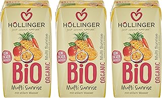 Jus de fruits mélangés bio hollinger multi sunrise 200 ml paquet de 3