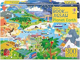 Livre usborne et puzzle planète terre