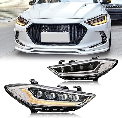 Phares led ingenuity time pour hyundai elantra 2017 2018 avec éclairage de démarrage