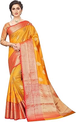 Sari en soie épaisse pour femme silk zone avec chemisier non cousu