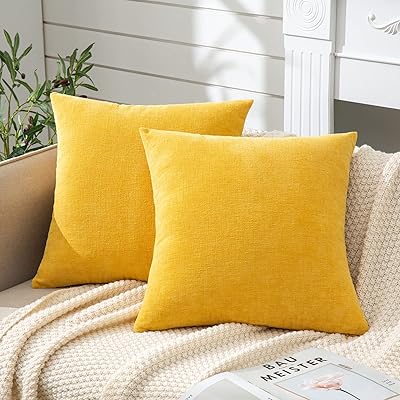 Housses de coussin carrées décoratives 20x20 pouces, lot de 2, taie d'oreiller