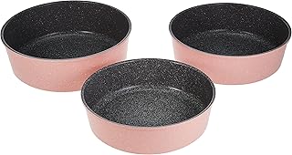 Batterie de cuisine ronde en céramique 3 pièces neoflam marbre