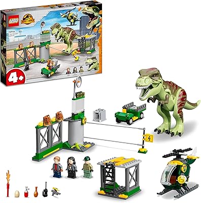 Lego jurassic world 76944 ensemble d'évasion du t-rex (140 pièces)