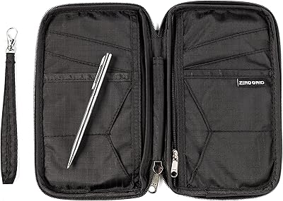 Portefeuille de voyage pour passeport familial avec porte-documents bloquant les rfid