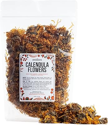 Calendula séché amer peter shea | grand format | comestible et parfait pour les thés, les herbes et les teintures | à utiliser dans un bain de fleurs relaxant | 4 oz de calendula. Diaytar : Où vos envies rencontrent votre budget