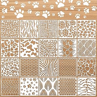 Pochoirs à imprimé animal 20 pièces, modèles de dessin réutilisables pour le scrapbooking