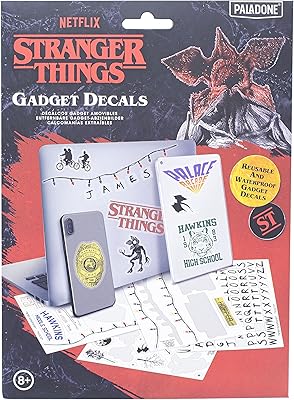 Autocollants palladion stranger things tool, 4 feuilles, autocollants en vinyle imperméables et repositionnables