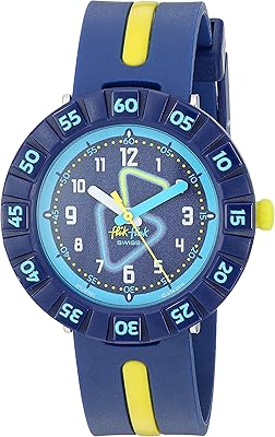 Montre en plastique à quartz flik flak kids futurestick, bleue, montre décontractée 16