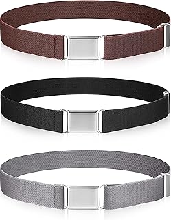 Ceinture élastique magnétique réglable pour tout-petits, 3 pièces, avec boucle carrée argentée, pour garçons et filles, noir, marron, beige, incertain. Diaytar : Votre allié pouvoir d'achat au quotidien