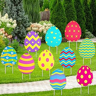 30 pièces de décorations de cour d'oeufs de pâques 12 x 96 pouces
