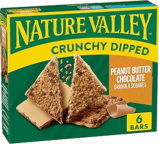 Carrés de granola trempés croquants nature valley, chocolat au beurre de cacahuète, 6