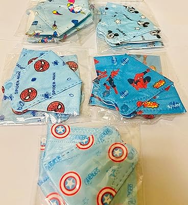 10pcs kf94 masque de protection imprimé pour enfants, protection antivirus à 4 couches