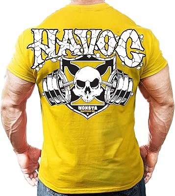 Monsta clothing co. t-shirt de sport pour hommes (havoc barbell)