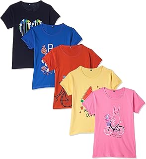 T-shirt t2f gls-tsrt pour filles (pack de 5)