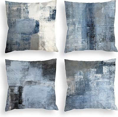 Ensemble de housses de coussin color baba bleu 45,7 x 45,7 cm, lot