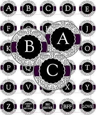 60 prédécoupés 1\" alphabets damas images de bouchon de bouteille b. Des économies garanties sur chaque commande avec Diaytar