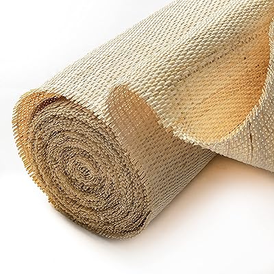 Rouleau de tissu en bambou naturel lucidico, tissu en rotin tissé de 16