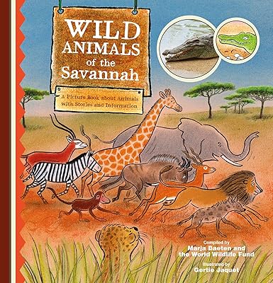 Animaux sauvages de la savane. un livre d'images sur les animaux