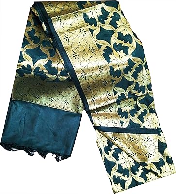Jaipuri kala dupatta pour femme, sari en pure soie, tenue de soirée