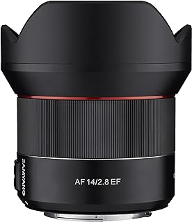 Objectif autofocus grand angle plein format samyang 14 mm f2.8 af pour appareil