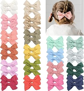Ayesha 40 pièces pinces à cheveux pour bébés filles en lin queue