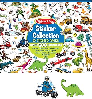 Ensemble d'autocollants melissa & doug - bleu, multicolore, 4246, 3 ans et plus