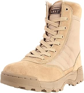 Chaussures swat originales pour hommes, bottes de travail classiques de 9 pouces à fermeture éclair latérale pour hommes. Diaytar : Quand qualité rime avec économie