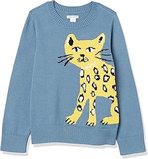 Pull à col rond pour filles et tout-petits