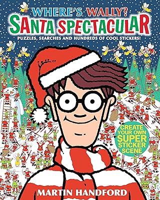 Où est wally ? livre d'activités avec autocollants spectaculaires du père noël