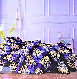 Couvre-lit meraki market marco polo 90" x 100" avec 2 housses de couette - motif floral bleu et marron. Diaytar Sénégal : Des milliers de produits à portée de clic, livrés chez vous