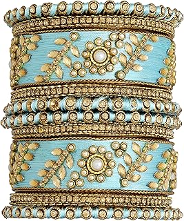 Bracelets de mariage traditionnels en soie sertis de pierres artificielles ensemble de bracelets
