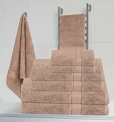 Serviettes de bain 6 pièces pur 100% coton, ensemble de serviettes de bain