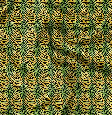 Tissu soimoi en georgette verte, tissu en coton imprimé léopard, 44" de large