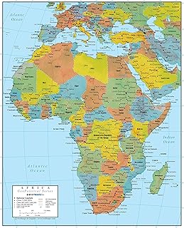 Carte murale de l'afrique swifftmaps - géopolitique. Gagnez du temps et de l'argent avec Diaytar