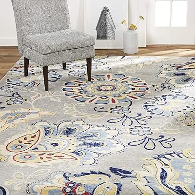 Tapis transitionnel home dynamics tremont lincoln, gris rose 5'3" x 7'2