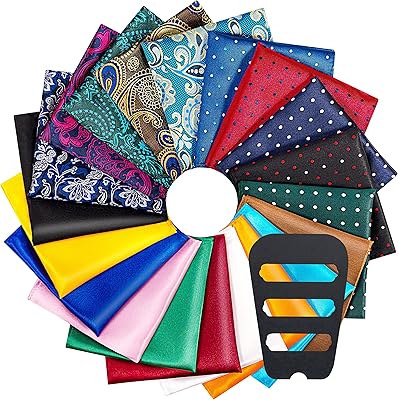 Ensemble de 20 pochettes de costume eksel pour hommes avec support de pochette