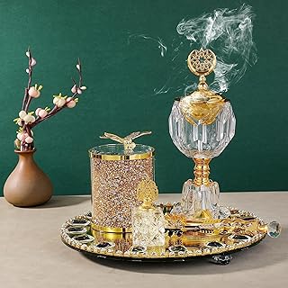 Ensemble de brûleur d'encens au charbon de bois sheng-x avec plateau rond