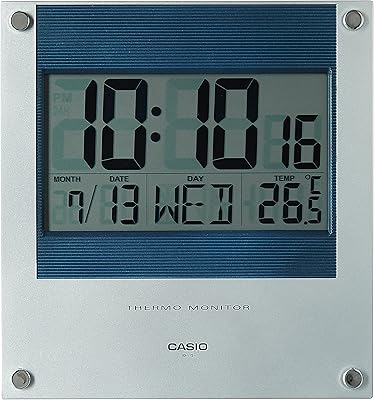 Horloge murale numérique casio id-11s-2df - gris