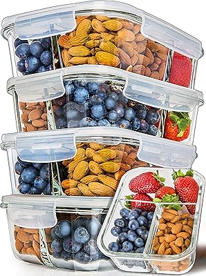 Récipients de conservation des aliments en verre prep naturals, récipient de préparation