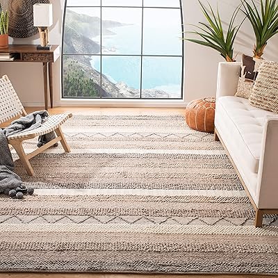 Tapis tribal marocain en laine et tribal fait à la main safavieh natura