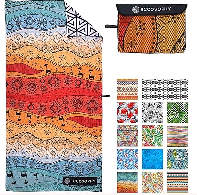 Serviette de plage en microfibre ecosufi pour adultes grandes serviettes voyage avec sac