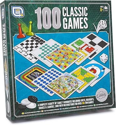 Collection de 100 jeux classiques société familiaux comprend les échecs dames et le ludo