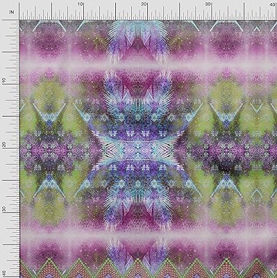 Tissu en soie soimoi imprimé floral et panneau au mètre 42 pouces
