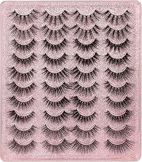 20 paires de faux cils 3d en faux vison, aspect naturel, vaporeux, 16