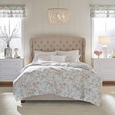 Laura ashley home | collection madeleine | parure de lit - 100 % coton, réversible, fermeture à boutons, comprend une taie d'oreiller assortie, king, bleu. Diaytar Sénégal : Qualité garantie, prix imbattables, livraison rapide