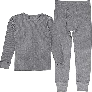 Ensemble de sous-vêtements thermiques de luxe à motif gaufré pour garçons