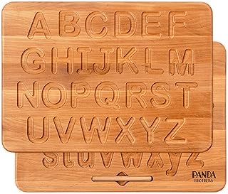 Tableau de traçage de l'alphabet en bois panda brothers - lettres montessori