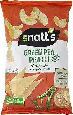 Snacks piselli aux pois verts snatt's avec fromage et aneth, ingrédients naturels, non