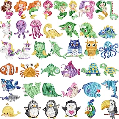 Kits de peinture diamant 5d pour enfants avec pierres précieuses dotz arts